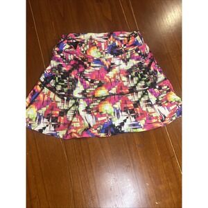 Dona Jo Pickleball Tennis Skort L Size 2 Bright‎ Colors 15" Length